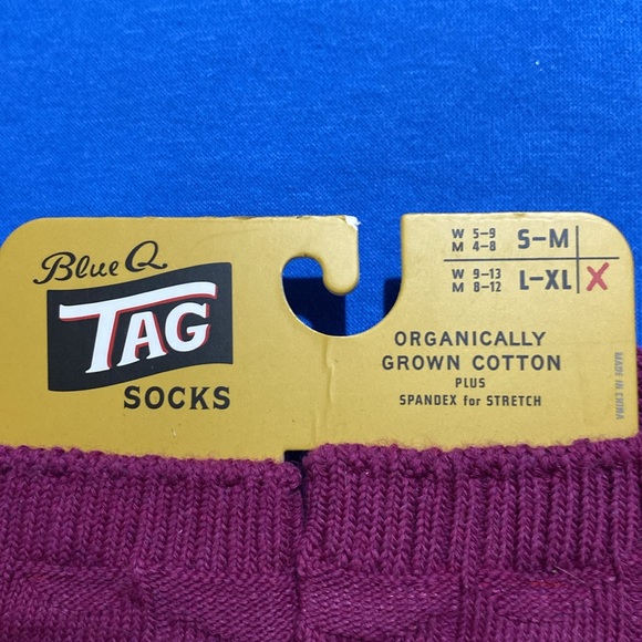 Blue Q Tag socks - Picture 2 of 3